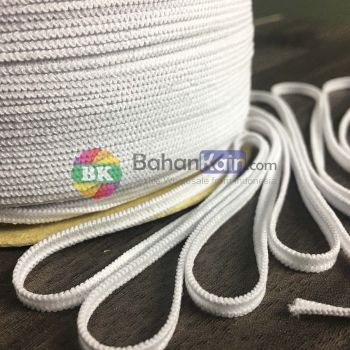 Tali Karet Pipih Elastis Masker 4 MM (Kemasan Roll)